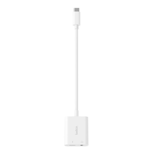 Belkin RockStar™ Adaptateur audio 3,5 mm et de charge USB-C - Blanc