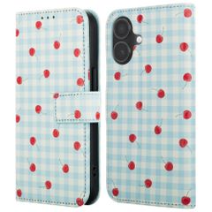 imoshion Étui de télephone portefeuille Design Apple iPhone 16 - Cherry Check