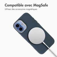Accezz Coque arrière Mesh avec MagSafe Apple iPhone 16 - Bleu foncé