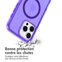 imoshion Coque Pailletée avec MagSafe Apple iPhone 16 Pro - Paillettes Violet
