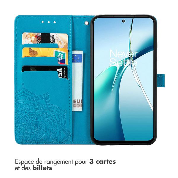imoshion Etui de télephone Mandala Motorola Thinkphone 25 / Edge 50 Neo / Edge 60 Neo - Turquoise