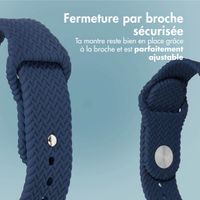imoshion Bracelet tressé en silicone Apple Watch | 38/40/41/42 mm - Bleu foncé