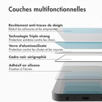 Accezz Protecteur d'écran intégral triple résistance avec applicateur Apple iPhone 14 Pro Max / 15 Plus / 16 Plus - Transparent
