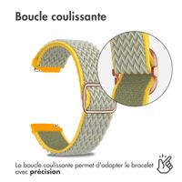 imoshion Bracelet en nylon élastique  - Connexion universelle 20 mm - Green & Yellow