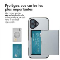 imoshion Coque arrière avec porte-cartes Apple iPhone 16 - Gris