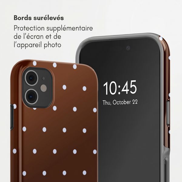 Selencia Coque arrière Vivid Apple iPhone 11 - Happy Dots Chocolate