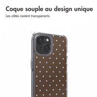 imoshion Coque Design Apple iPhone 15 - Polka Dot Bruin