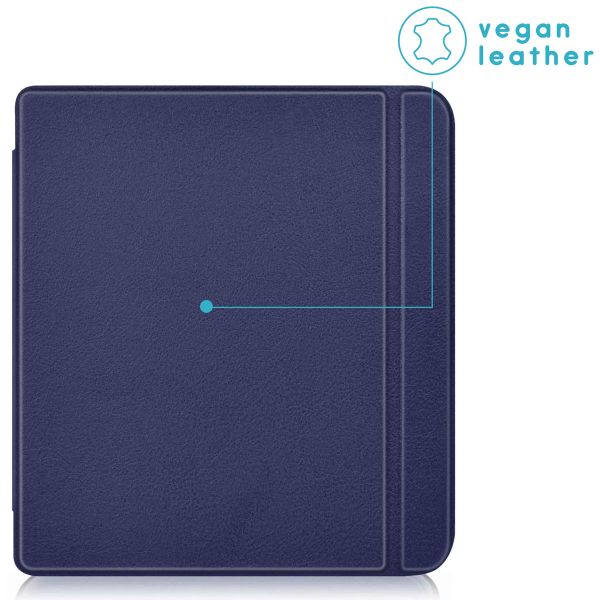 imoshion Étui de liseuse portefeuille Slim Hard Kobo Libra Colour - Bleu foncé