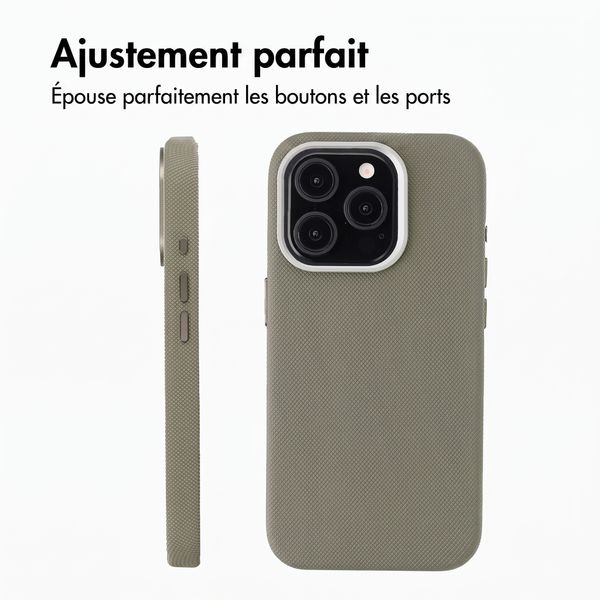 Accezz Coque arrière Mesh avec MagSafe Apple iPhone 16 Pro - Gris foncé
