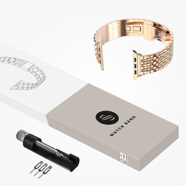 Selencia Bracelet dragon en acier Apple Watch | 44/45/46/49 mm - Rose Doré