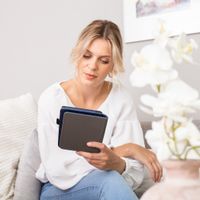 imoshion Étui de liseuse portefeuille en cuir végan Kobo Elipsa 2E - Bleu foncé