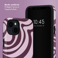 Selencia Coque arrière Vivid avec MagSafe Apple iPhone 14 - Wavy Swirl Pink Plum