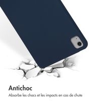 Accezz Coque Liquid Silicone avec porte-stylet Apple iPad Air 13 pouces (2026) M4 / (2025) M3 / (2024) M2 - Bleu foncé