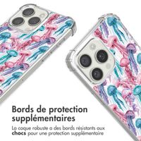 imoshion Coque Design avec cordon Apple iPhone 15 Pro - Jellyfish Watercolor