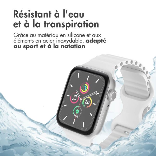 imoshion Bracelet Athletic en silicone Apple Watch | 38/40/41/42 mm - Blanc