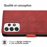 imoshion Étui de télephone portefeuille de luxe Samsung Galaxy A53 - Rouge
