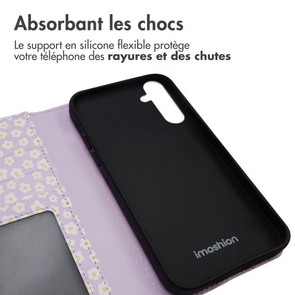 imoshion Étui de télephone portefeuille Design Samsung Galaxy A55 - White Daisy
