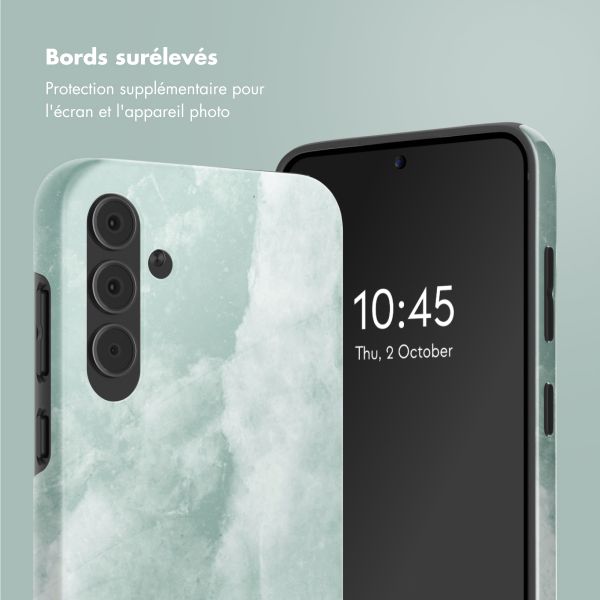 Selencia Coque arrière Vivid Samsung Galaxy A55 - Marble Grayed Jade