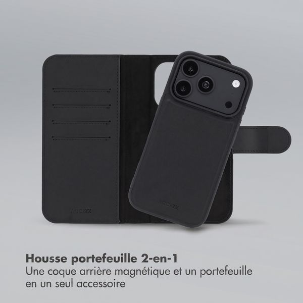 Accezz Coque portefeuille Edge amovible avec MagSafe Apple iPhone 18 Pro / 17 Pro - Noir