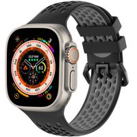 imoshion Bracelet sport en silicone avec boucle Apple Watch | 44/45/46/49 mm - Black / Grey