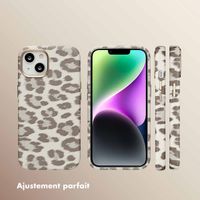 Selencia Coque Sabi imprimé panthère avec MagSafe Apple iPhone 14 - Soft Ivory