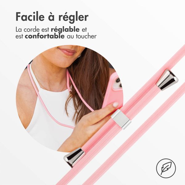imoshion Coque en silicone avec cordon Samsung Galaxy S10 - Rose