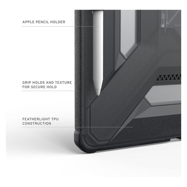 UAG Coque arrière Scout Plus avec support Scout Apple iPad Air 13 pouces (2026) M4 / (2025) M3 / (2024) M2 - Ash