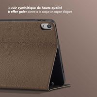 Selencia Coque tablette Riva Apple iPad Air 11 pouces (2026) M4 / (2025) M3 / (2024) M2 / Air 5 (2022) / Air 4 (2020) - Mocha Brown
