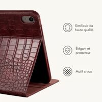 Selencia Coque Croco Apple iPad Air 11 pouces (2026) M4 / (2025) M3 / (2024) M2 / Air 5 (2022) / Air 4 (2020) - Burgundy