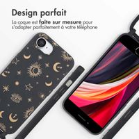 imoshion Coque design en silicone avec cordon Apple iPhone 17e / 16e - Sky Black