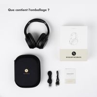 Selencia Casque sans fil Urban Play - Réduction active du bruit - Avec étui de rangement - Midnight Black