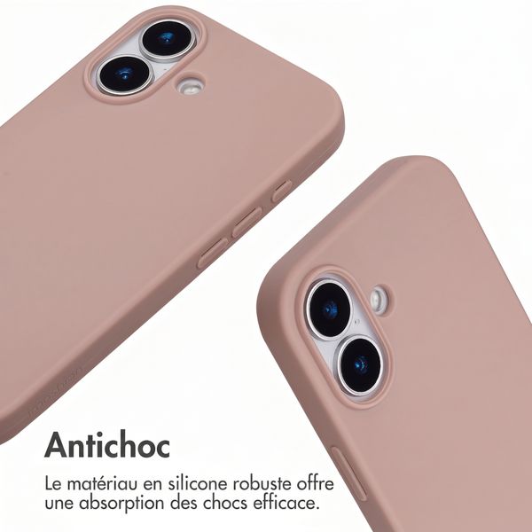 imoshion Coque en silicone avec cordon Apple iPhone 17 - Sand Pink
