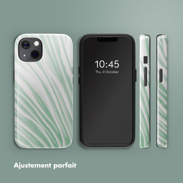 Selencia Coque arrière Vivid avec MagSafe Apple iPhone 13 - Nature Grayed Jade
