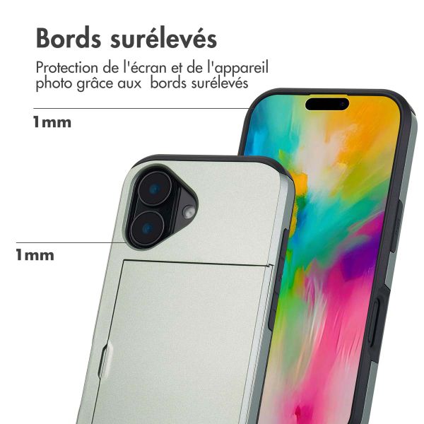 imoshion Coque arrière avec porte-cartes Apple iPhone 16 - Vert