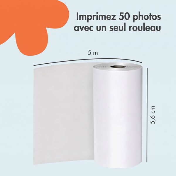 imoshion Papier d'impression pour Kids Camera avec imprimante photo - lot de 10 - Blanc