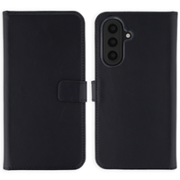Selencia Étui portefeuille en cuir véritable Samsung Galaxy A57 (5G) - Noir