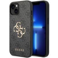 Guess Coque 4G Metal Logo Backcover Apple iPhone 14 - Gris