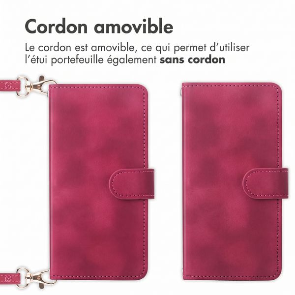 imoshion Etui de télephone portefeuille avec cordon Motorola Edge 70 Fusion - Rouge