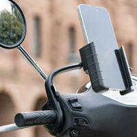 Lampa Support de téléphone Smart Grip pour scooter - Rotation à 360° - Fixation sur rétroviseur et pare-brise - Noir