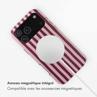 Selencia Coque arrière Vivid avec MagSafe Apple iPhone 18 Pro Max / 17 Pro Max - Bonbon Stripe Raspberry
