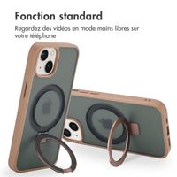 Accezz Coque Ring Stand avec MagSafe Apple iPhone 14 - Marron