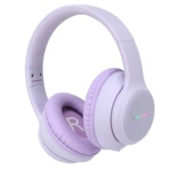 imoshion Casque sans fil pour enfants LED Light - Limiteur de décibels - Avec câble AUX - Lavender Lilac