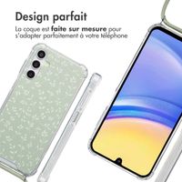 imoshion Coque Design avec cordon Samsung Galaxy A15 (5G) - Smoke Green Flowers