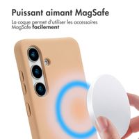 imoshion Coque arrière Color avec cordon amovible et MagSafe Samsung Galaxy S25 / S24 - Beige