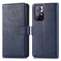imoshion Étui de télephone portefeuille de luxe Xiaomi Redmi Note 11 (4G) / Note 11S (4G) - Bleu foncé
