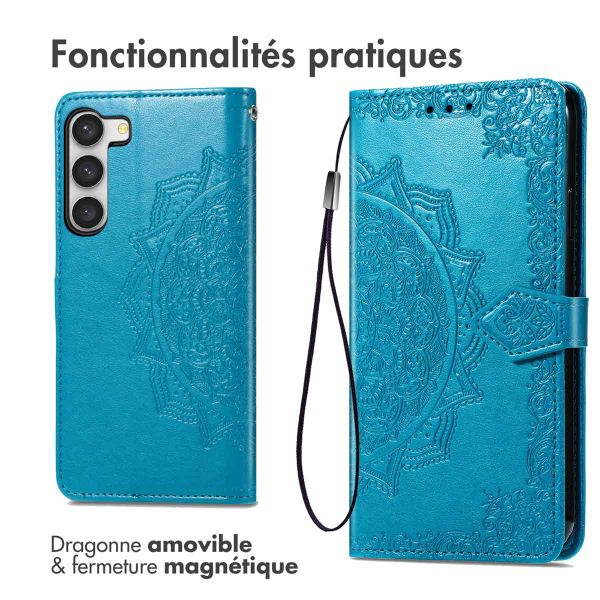 imoshion Etui de télephone Mandala Samsung Galaxy S23 Plus - Turquoise