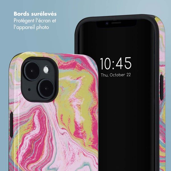 Selencia Coque arrière Vivid avec MagSafe Apple iPhone 14 - Marble Pink