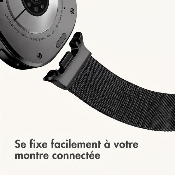 imoshion Bracelet magnétique milanais Samsung Galaxy Watch 9 (40/44mm) / Watch 8 (40/44mm) / Classic (46mm) - Noir
