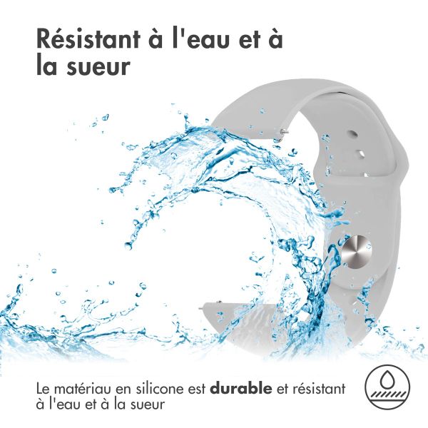 imoshion Bracelet sport en silicone  - Connexion universelle 20 mm - Gris