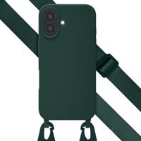 Selencia Coque silicone avec cordon amovible Apple iPhone 16 - Vert foncé
